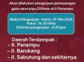 PDAM Makassar Lakukan Pengerjaan Pemasangan Gate Valve Pipa di Panampu, Estimasi Pengerjaan 2x24 Jam