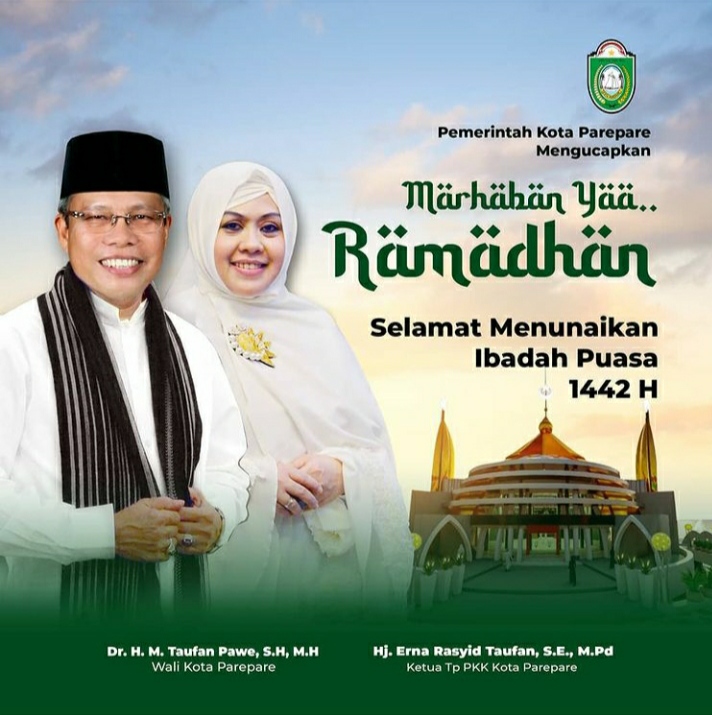 Wali Kota dan Ketua TP Parepare Ucapkan Selamat Menunaikan Ibadah Puasa