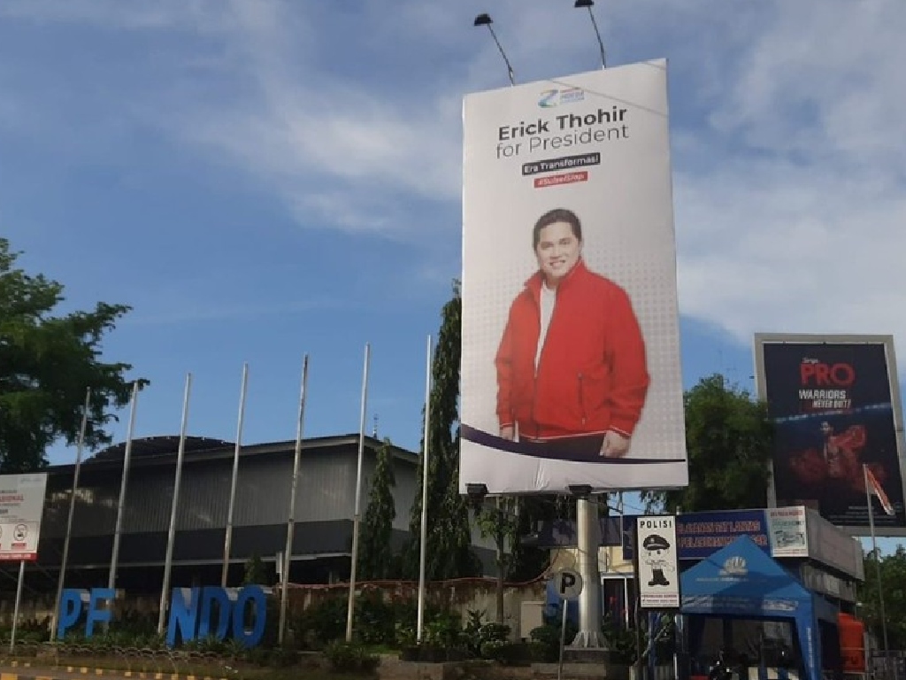 Baliho Erick Thohir for Presiden di Pelabuhan Makassar, Jubir Kementerian BUMN Mengaku Tak Tahu Menahu
