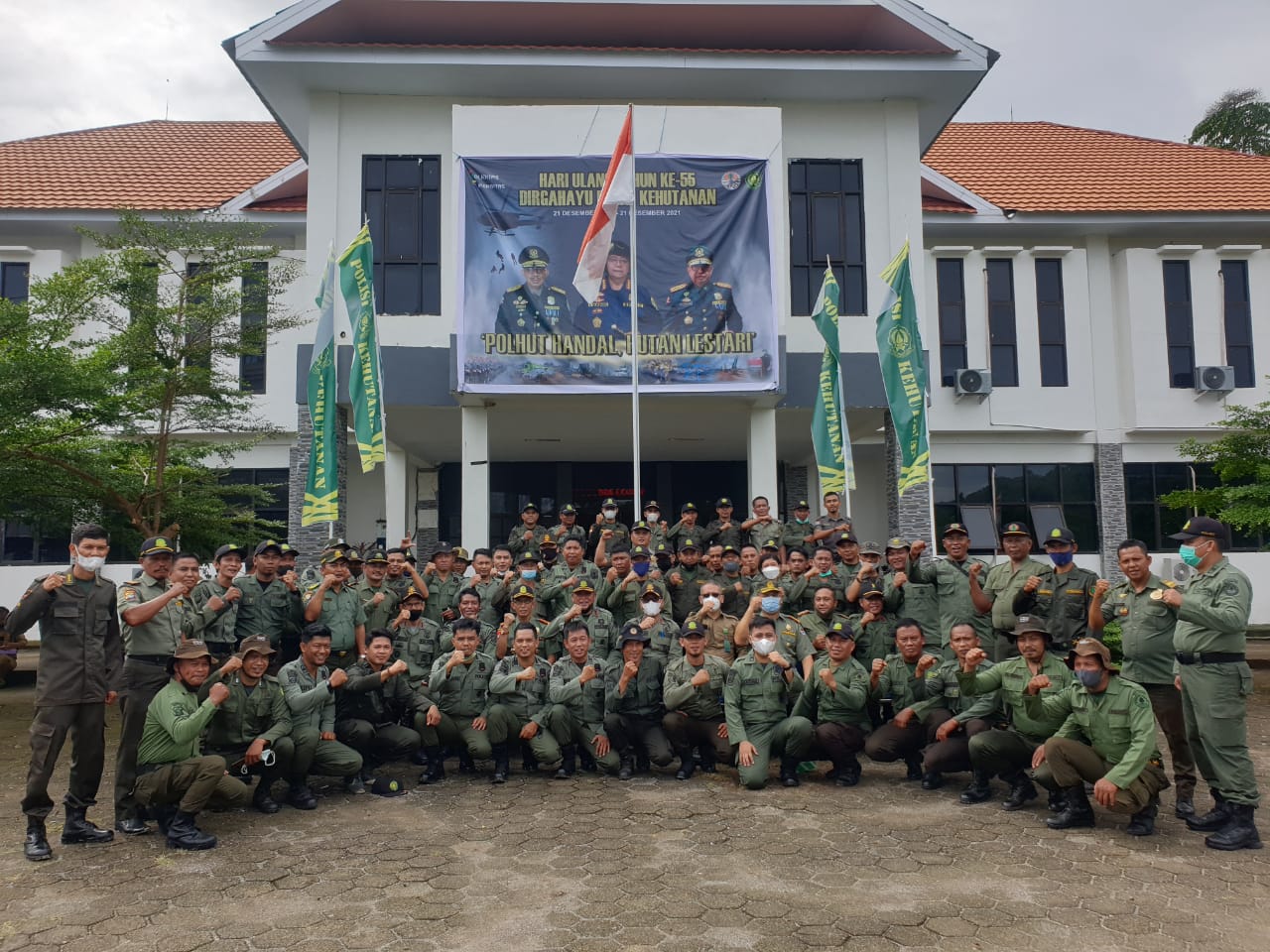 Upacara HUT Polhut ke-55 Diikuti 12 KPH se-Sulbar