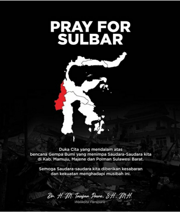 Wali kota Parepare Instruksikan BPBD dan Dinsos Salurkan Bantuan untuk korban Gempa Sulbar