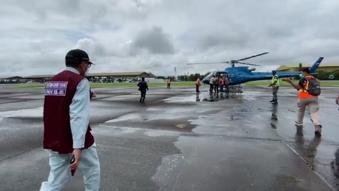 Gubernur Sulsel Bersama Kapolda dan Pangdam Pantau Kondisi Pasca-Gempa di Sulbar dari Udara