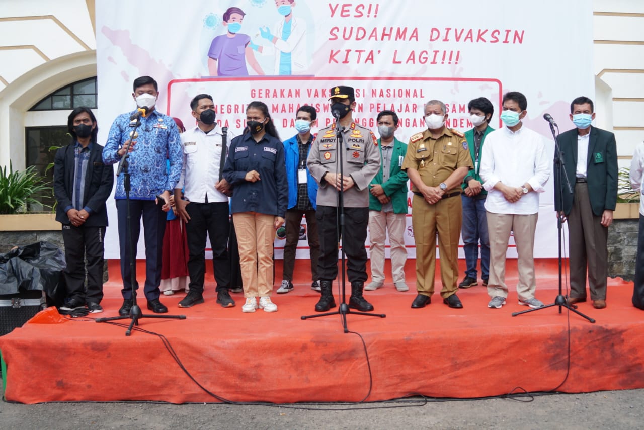Bupati Adnan Dukung Kolaborasi Mahasiswa dan Polri Percepat Vaksinasi Covid-19