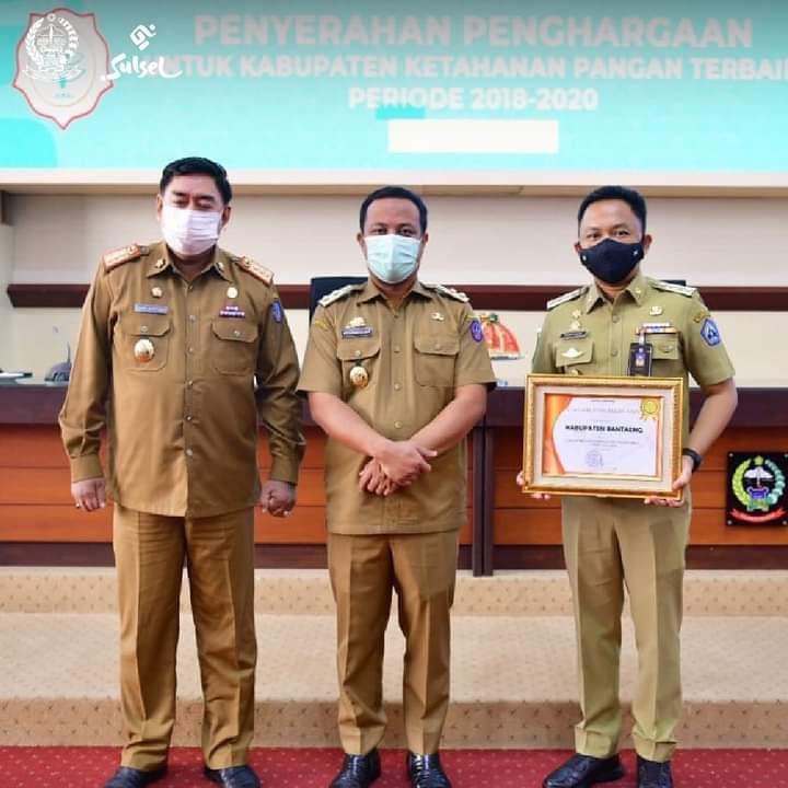 Penghargaan Ketahanan Pangan: Sulsel Provinsi Terbaik, Bantaeng Kabupaten Terbaik
