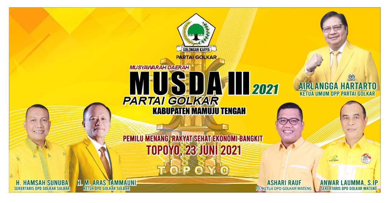 Golkar Mateng Gelar Musda 23 Juni, Terakhir di Antara Enam Kabupaten di Sulbar