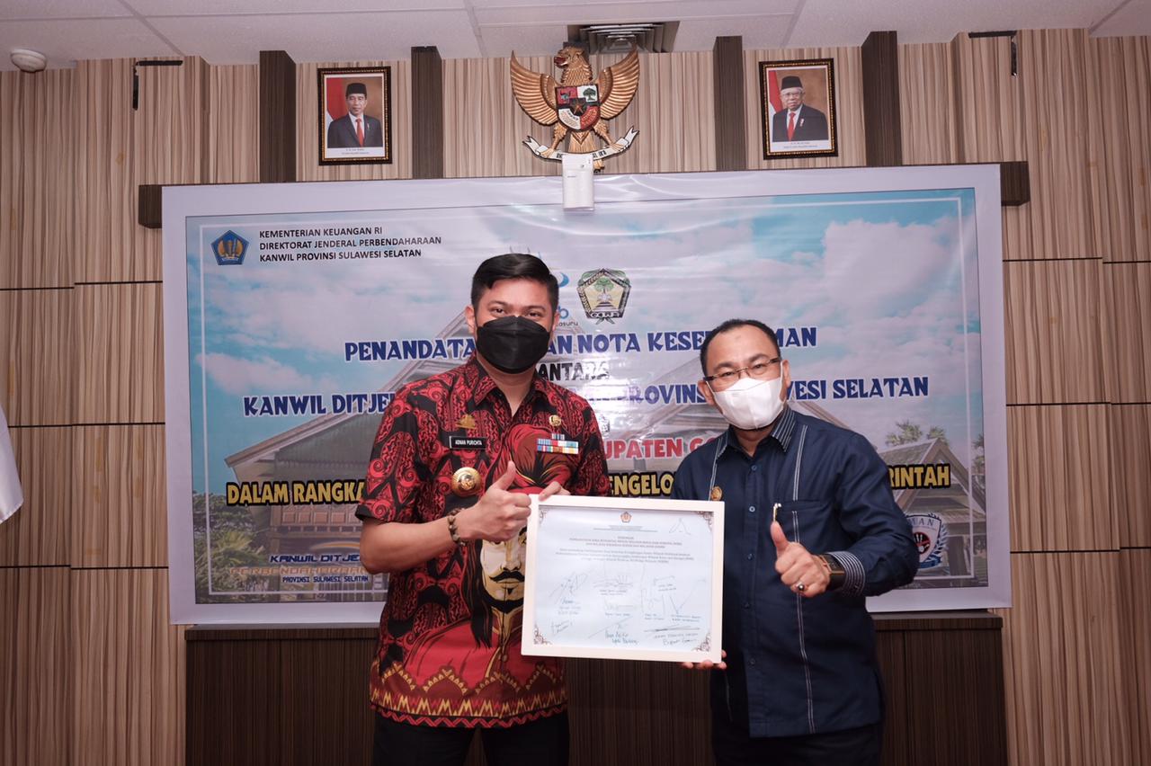 Wujudkan Pengelolaan Keuangan Lebih Baik, Pemkab Gowa dan Kanwil DJPb Teken MoU 