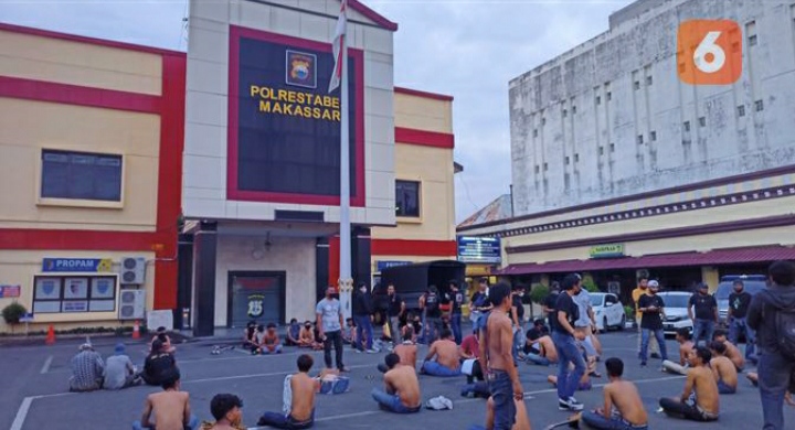 Operasi Pemberantasan Premanisme, Polrestabes Makassar Amankan Ratusan Preman
