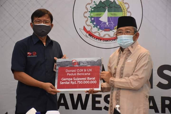 Rp1,75 M Hasil Penggalangan Dana OJK dan IJK untuk Korban Gempa Sulbar