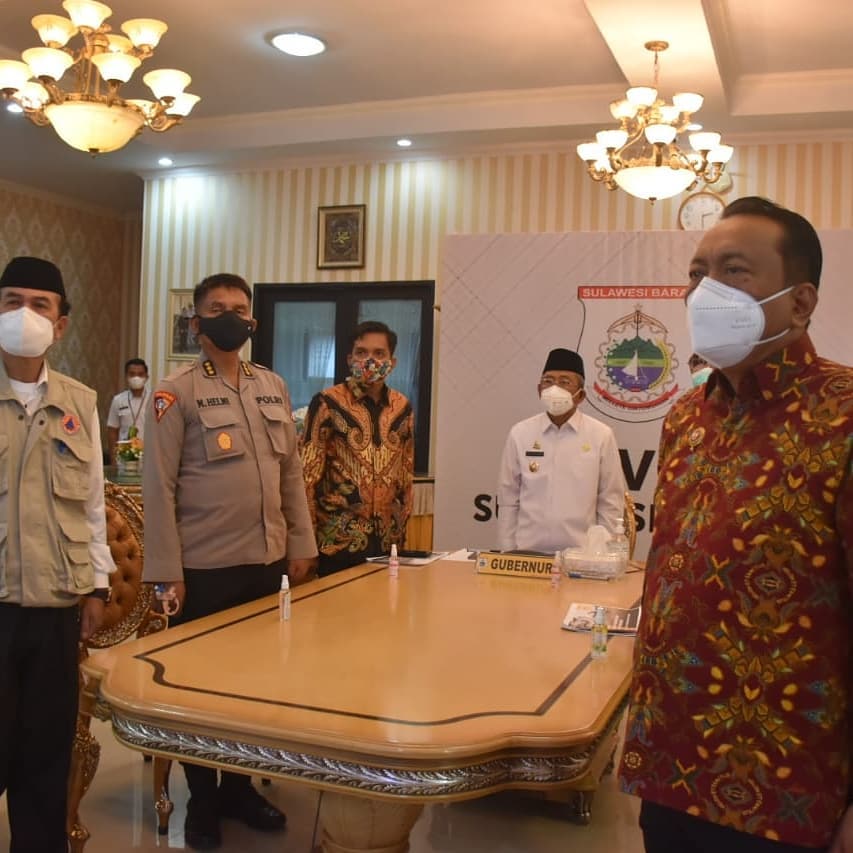 Gubernur Bersama Wakil Ketua DPRD Sulbar Hadiri Pembukaan Rakornas Penanggulangan Bencana Tahun 2021