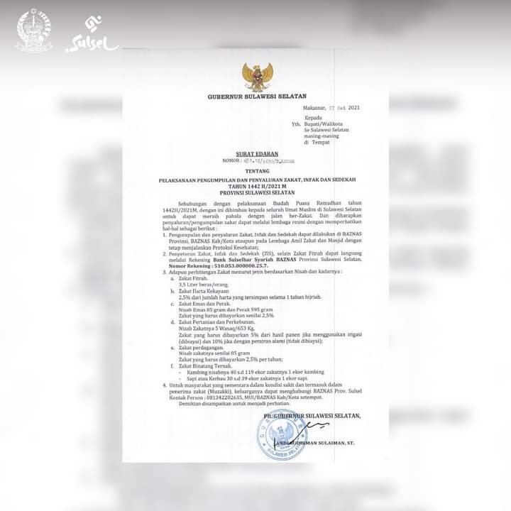 Plt Gubernur Imbau Umat Muslim Segera Bayar Zakat di Akhir Ramadan