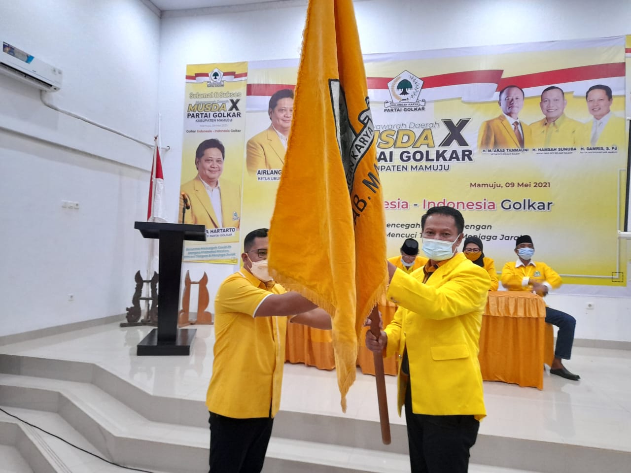 Terpilih Aklamasi, H Damris Kembali Pimpin Golkar Mamuju