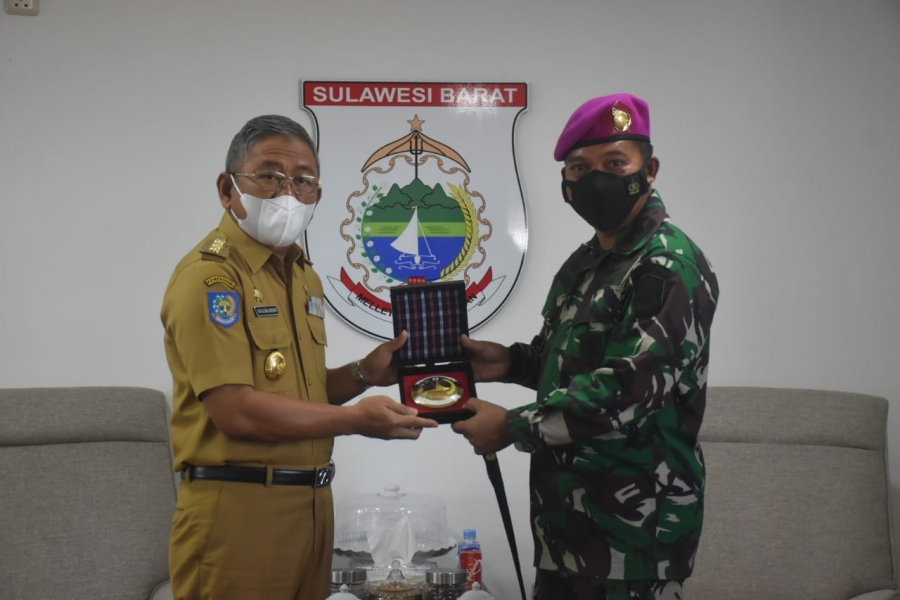 Pindah Tugas, Danlanal Mamuju Pamit ke Gubernur Sulbar