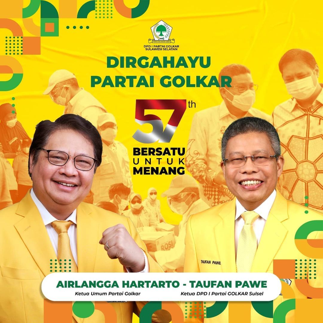 Taufan Pawe: 57 Tahun Partai Golkar adalah Pembuktikan dan Konsistensi Pembangunan Bangsa