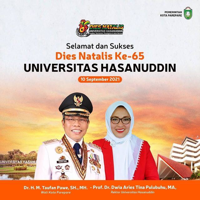 Taufan Pawe Ucapkan Selamat Ulang Tahun Unhas ke-65, Berharap Bersama Memberikan Manfaat bagi Masyarakat