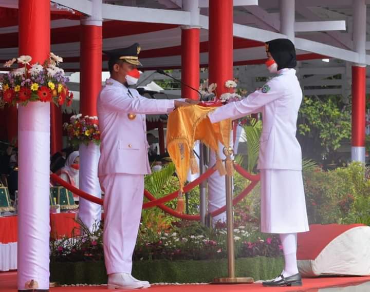 Upacara HUT RI ke-77, Gubernur Sampaikan Capaian Vaksinasi Dosis 1 Sudah Mencapai 80,55 Persen