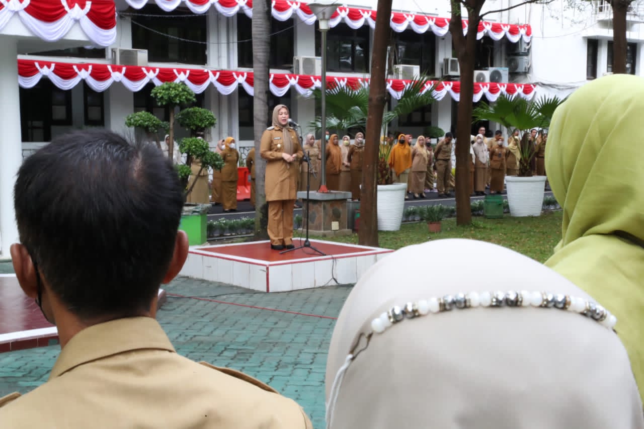 Pimpin Upacara, Fatmawati Rusdi Tegaskan Pentingnya Koordinasi Lingkup Pemkot Makassar