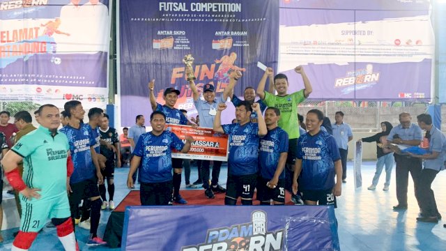 Tim PDAM Sapu Bersih Juara di Turnamen Futsal Antar SKPD Dalam Rangka HUT Ke-98