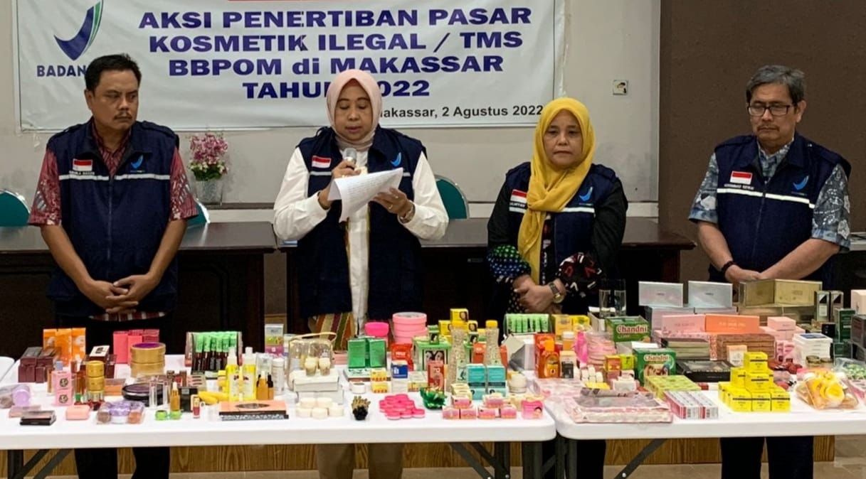 BBPOM Sita Ratusan Kosmetik Ilegal di Sulsel 