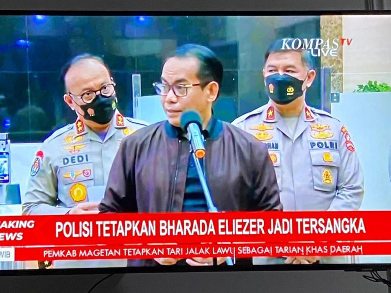 Polri Resmi Tetapkan Bharada E Tersangka Kasus Kematian Brigadir J
