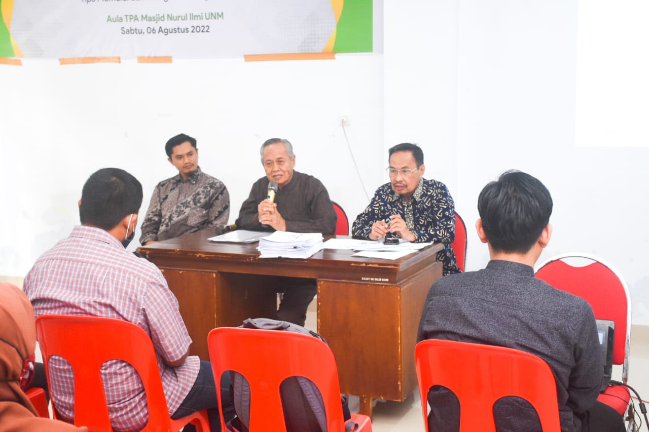 UPZ Masjid Nurul Ilmi UNM Gelar Pelatihan Dasar UKM, Hadirkan Guru Besar Sebagai Pembicara