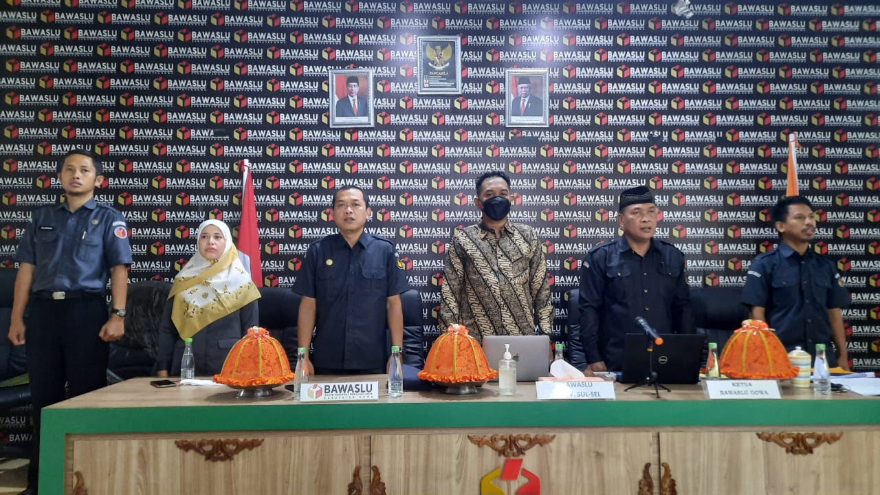 Memasuki Tahapan Pengawasan Pendaftaran dan Verifikasi Parpol, Bawaslu Gowa Kedepankan Semangat Pencegahan  