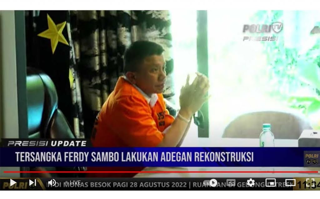 Ini Tampang Ferdy Sambo Pakai Baju Tahanan saat Rekonstruksi Kematian Brigadir J 