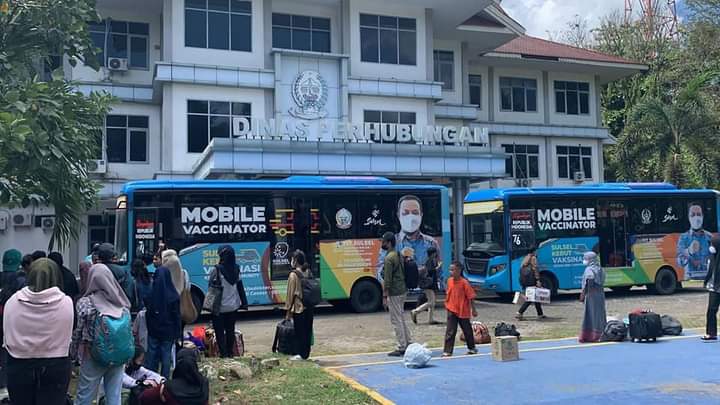 700-an Pemudik Gratis Diberangkatkan dengan 20 Kendaraan ke Wilayah Utara dan Selatan Sulsel