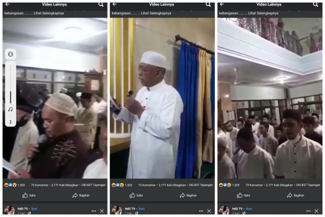 Viral di Medsos Jemaah Masjid Nyanyikan Lagu Indonesia Raya Sebelum Salat Tarawih 