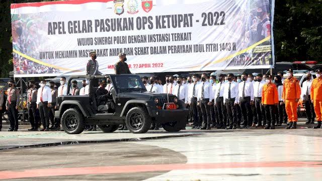 Ribuan TNI-Polri Dikerahkan Pada Operasi Ketupat 2022 di Sulsel