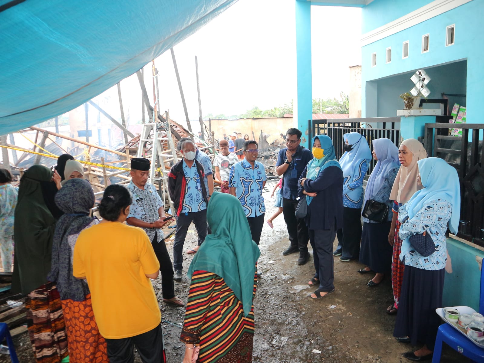 Perumda Air Minum Kota Makassar Sambangi Korban Kebakaran di Biring Romang Manggala