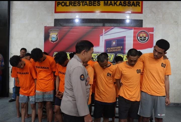 Puluhan Pelaku Pembusuran di Makassar Ditangkap Polisi, Lima Diantaranya Ditembak 