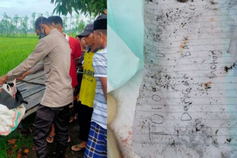 Jasad Bayi Perempuan di Lombok Barat Ditemukan Bersama Secarik Kertas