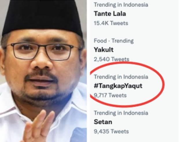 Bandingkan Suara Azan dengan Gonggongan Anjing, Warganet Minta Menteri Agama Yaqut Ditangkap
