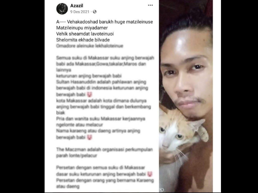 Usai Postingannya Viral, Pria yang Hina Suku Makassar di Medsos Ditangkap