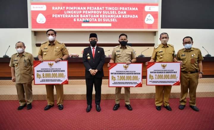 Tiga Kabupaten Dapat Bantuan Keuangan Rp22 Miliar dari Pemprov Sulsel