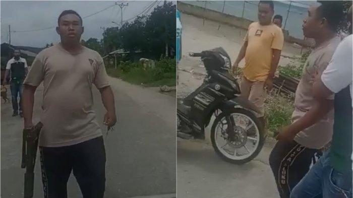 Viral Oknum Polisi di Maluku Todong Senjata ke Warga 