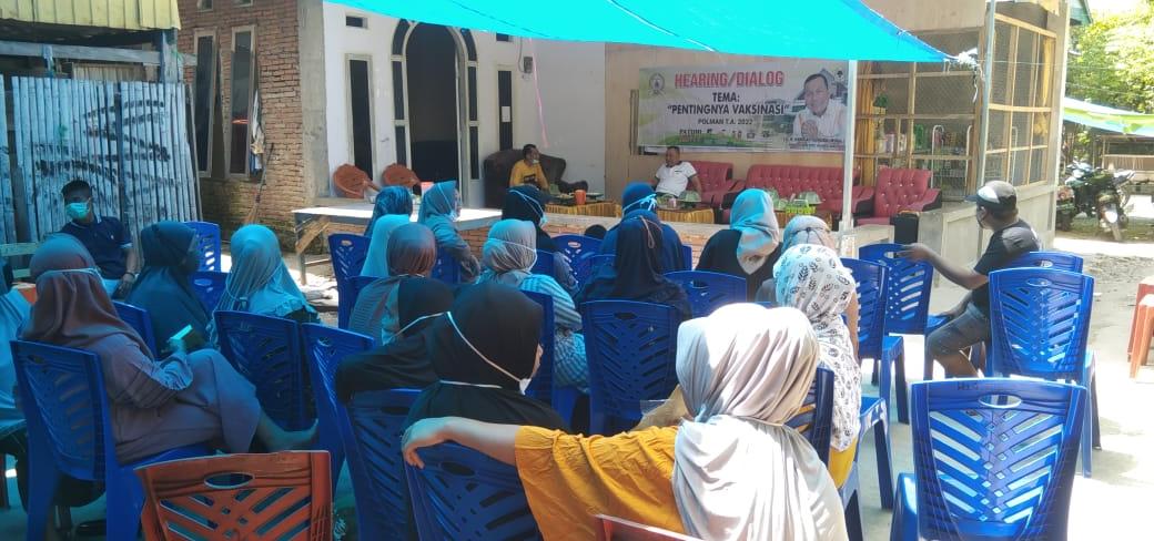 Hamsah Sunuba Gelar Hearing/Dialog Tentang Pentingnya Vaksinasi di Polman