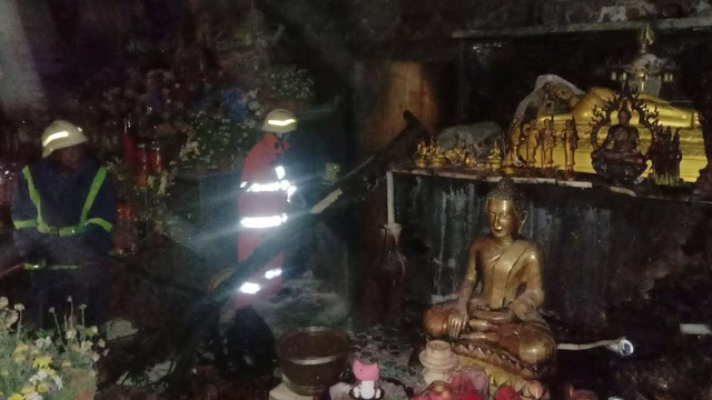 Duka di Hari Raya Waisak, Vihara Girinaga di Makassar Terbakar, Diduga Api dari Lilin