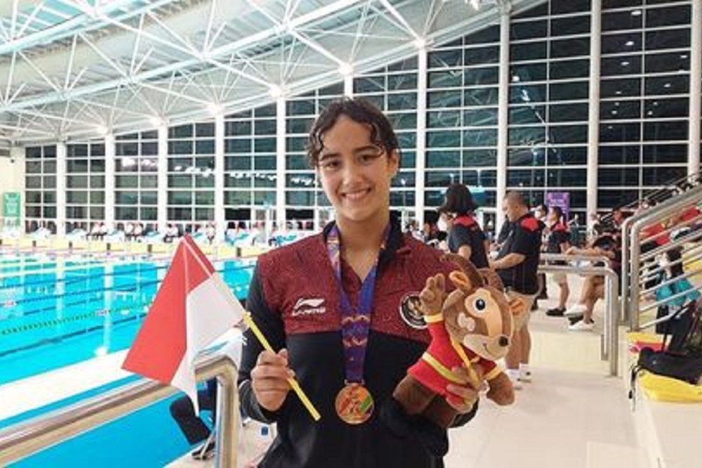 11 Tahun Penantian di Sea Games, Gadis Blasteran Indonesia-Jerman Masniari Wolf Akhiri 11 Berhasil Raih Emas Renang Putri