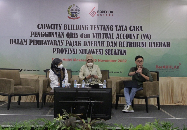 Bapenda Sulsel Ajar Kasir dan Bendahara Penerima di Pemrov Sulsel Transaksi Menggunakan Qris dan Virtual Account