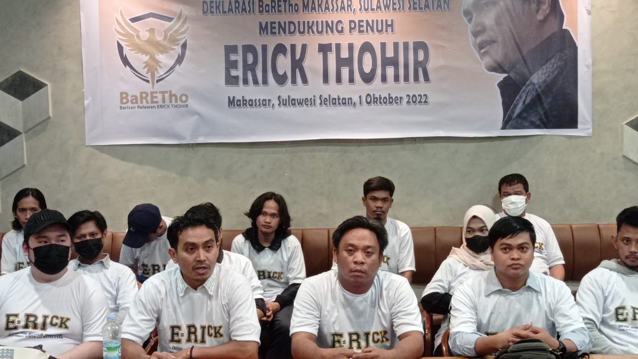Barisan Relawan Erick Thohir Deklarasi di Makassar