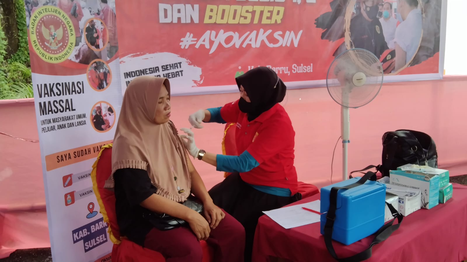Wujudkan Kekebalan Kelompok, BIN Sulsel Gelar Vaksin di Barru