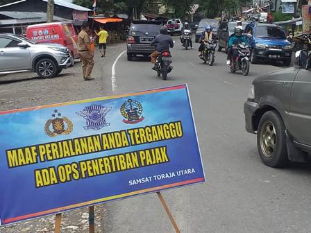 Samsat Torut Gelar Penertiban Pajak Kendaraan, Sekaligus Sosialisasi Penghapusan Bea Balik Nama