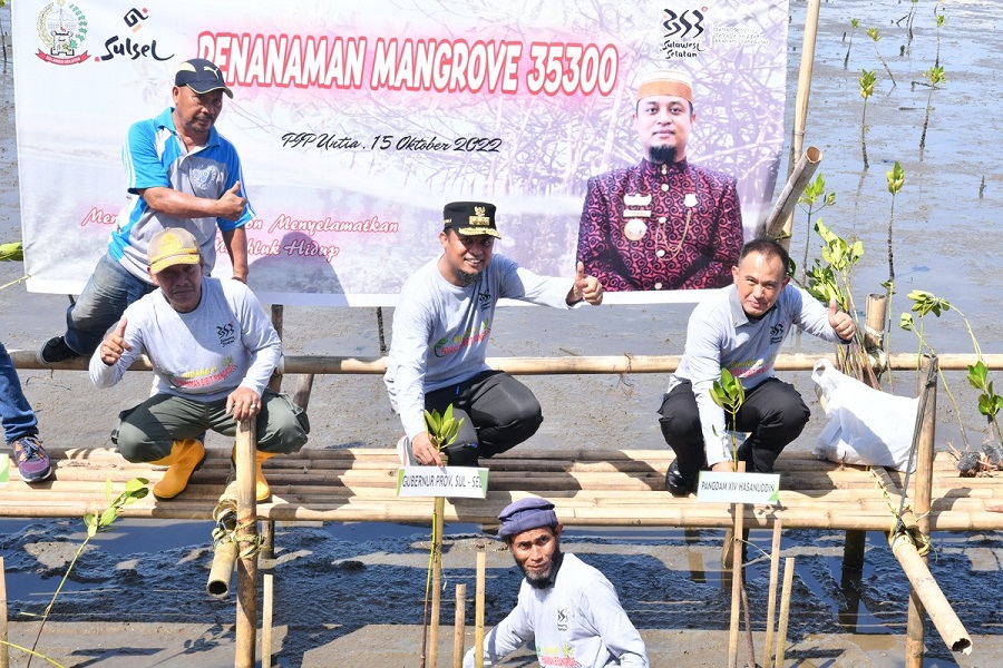 Di Era Gubernur Andi Sudirman, Penanaman Mangrove di Wilayah Pesisir Sulsel Masif Dilakukan 