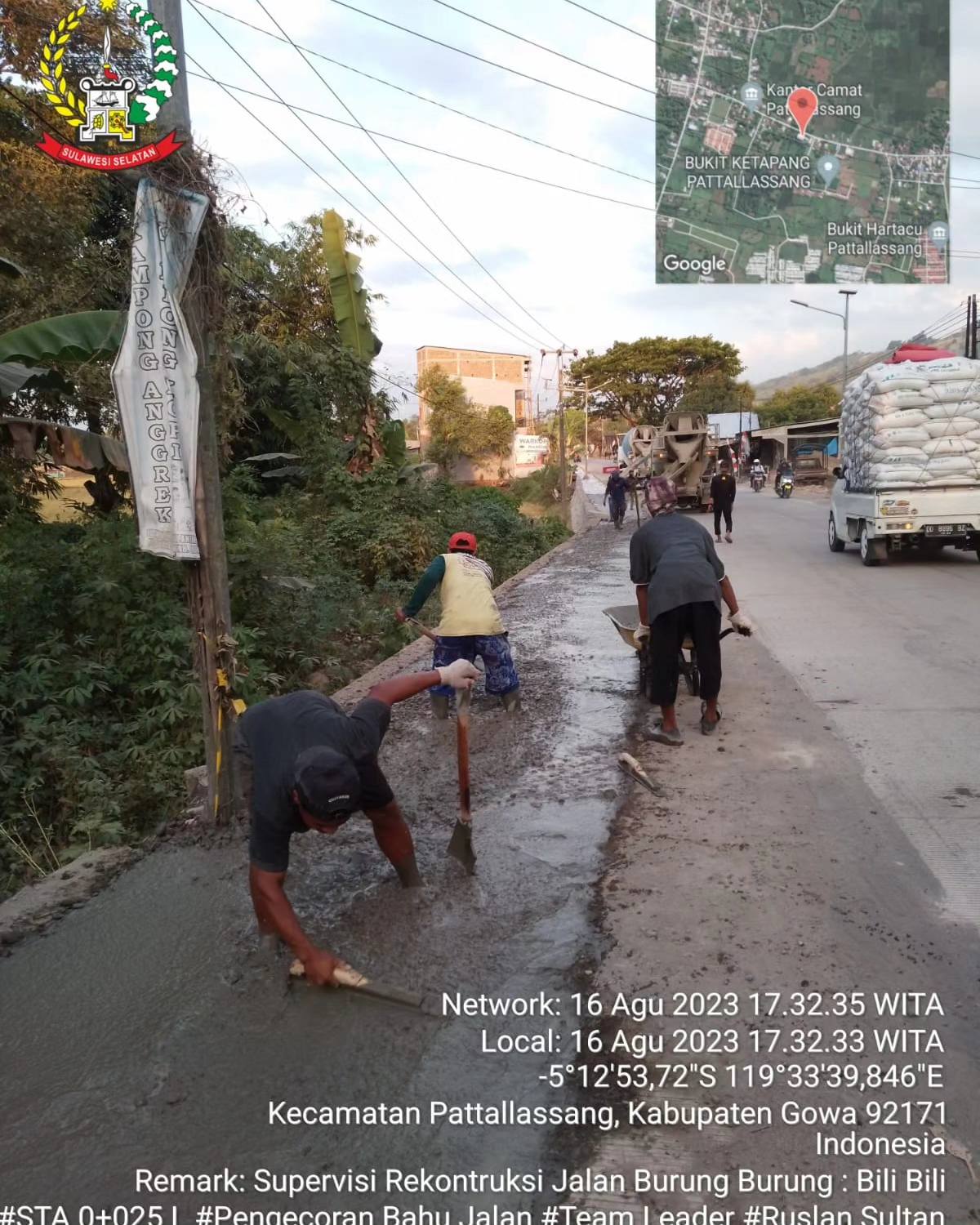 Rekonstruksi Burung-Burung – Bili-Bili di Gowa Progres Penanganan Bahu Beton, Bakal Segera Rampung 