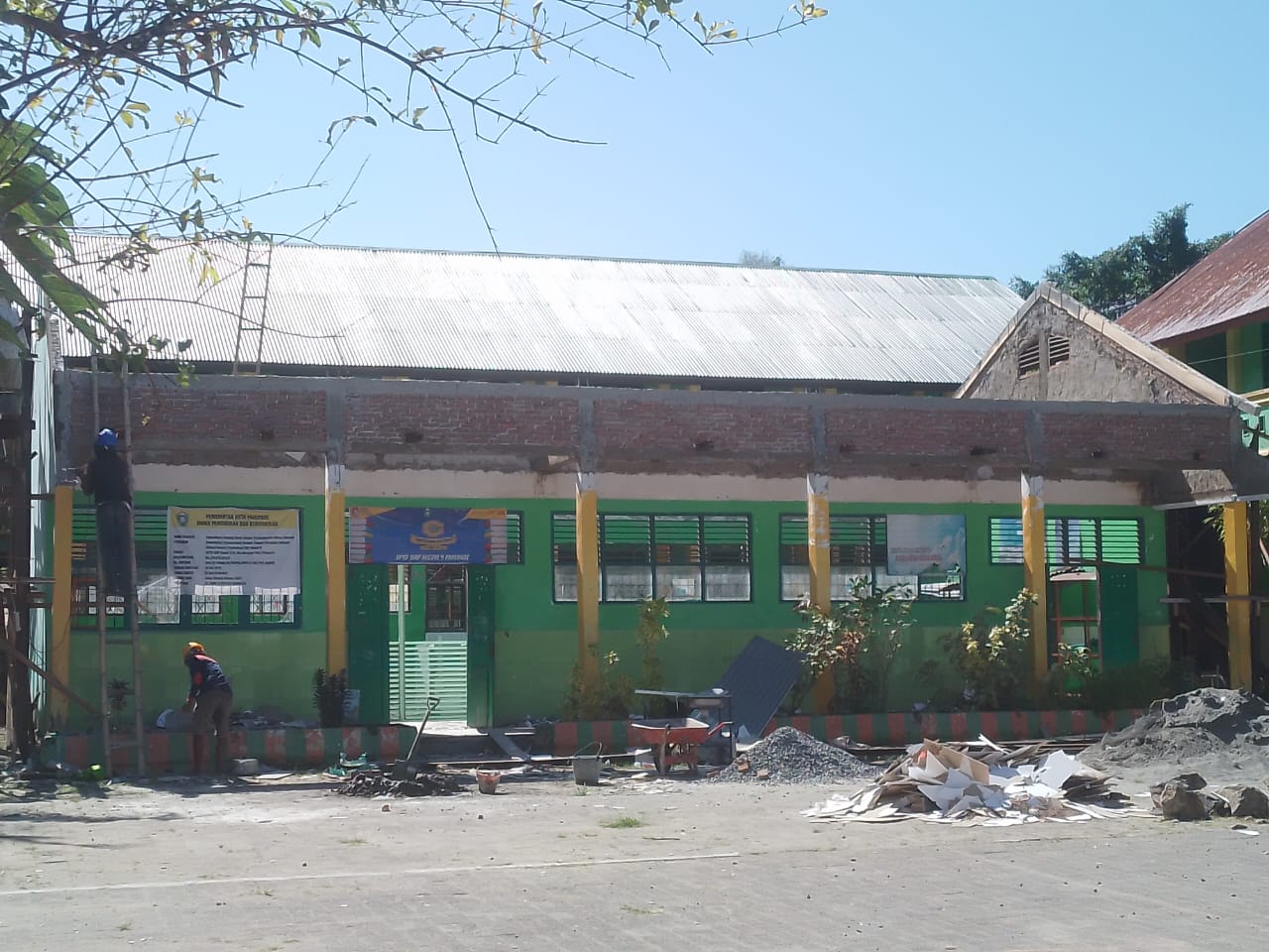 Ruang Kelas SMPN 9 Parepare Direhab, Proses Pembelajaran Tetap Aktif, Siap Terima Siswa Pindahan