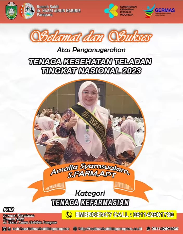 Nakes RS HAH Parepare Wakil Sulsel Terima Anugerah Tenaga Kesehatan Teladan Nasional