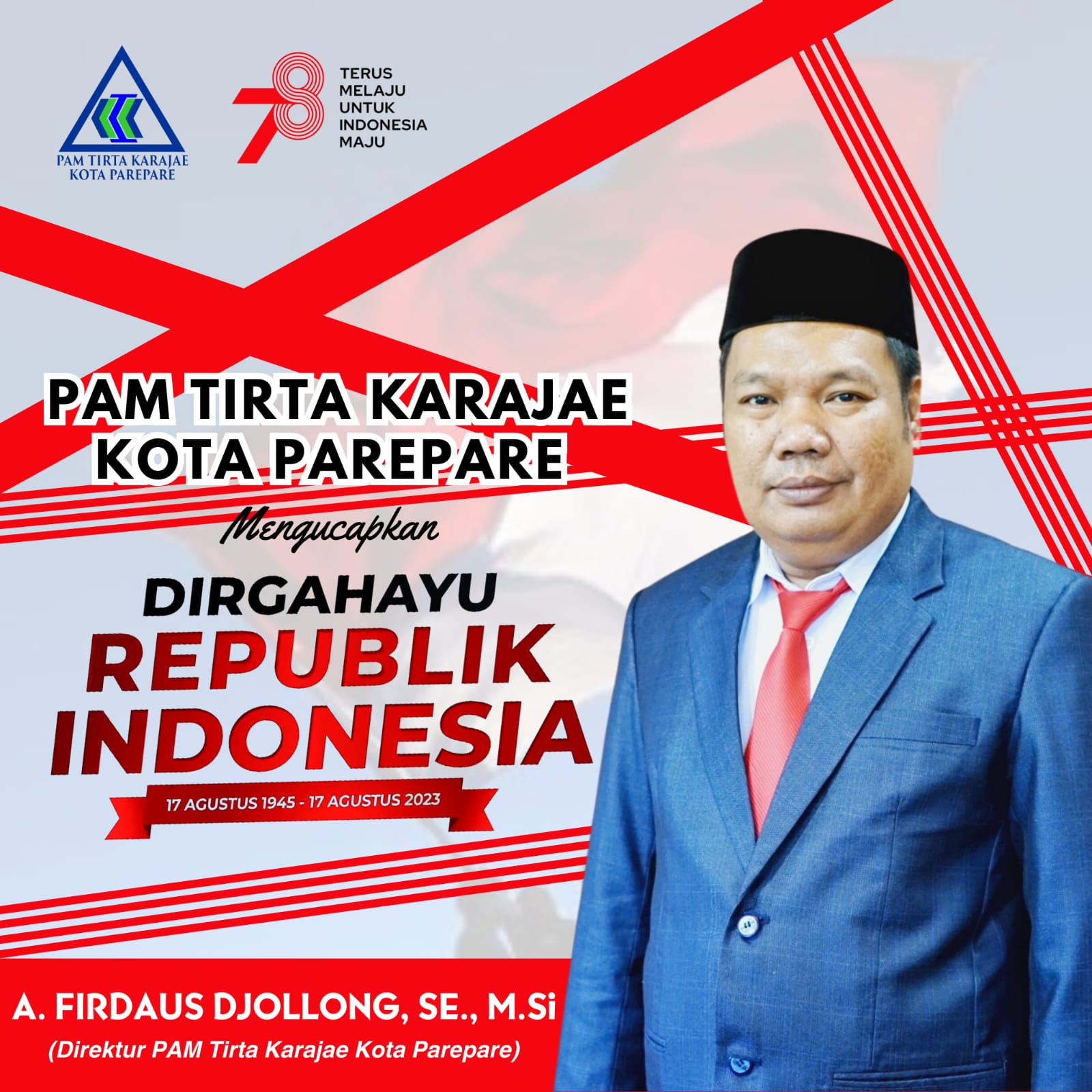 PAM Tirta Karajae Ucapkan Dirgahayu RI, Bergerak Bersama Melanjutkan Kemerdekaan 