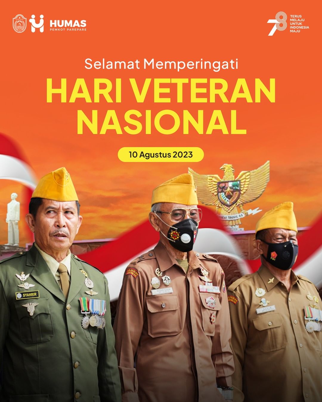 Hormati Jasa dan Pengorbanan Veteran, Pemkot Parepare Ucapkan Selamat Hari Veteran Nasional