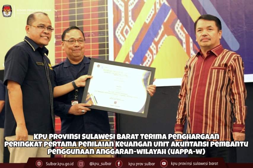 Tiga Satker KPU Terima Penghargaan Sulbar Treasury Award